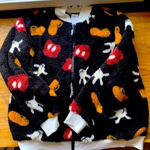 XL Women’s Fuzzy Mikey Body Parts Zip up